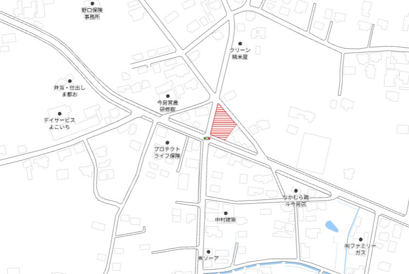 都城市横市町の売地の土地図