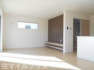 【居間・リビング】 | 郡山市大槻町前畑新築一戸建て3棟 | ゆったり過ごせるリビングです