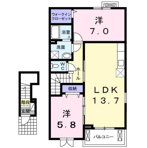 フォンテーヌ２番館の間取り