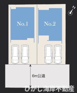 藤沢市辻堂東海岸3丁目　新築戸建　全２棟の区画図|対象No2