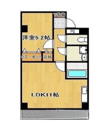 久留米市日ノ出町の賃貸マンションの間取り