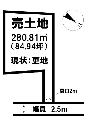売土地　西代町の土地図