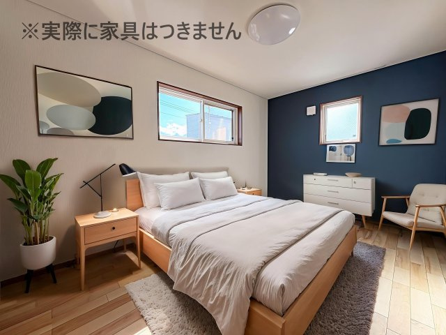 【エコnaホーム】　郡山市横塚6丁目　芳賀小・第四中の洋室|広々としておりご夫婦の主寝室としておすすめです！