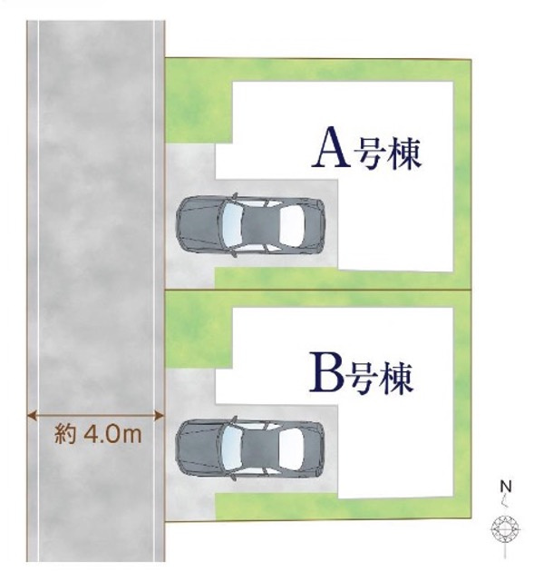 [新築住宅] さいたま市大宮区天沼町2丁目 全2棟の区画図