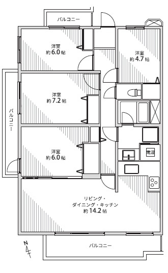香枦園弐番館の間取り