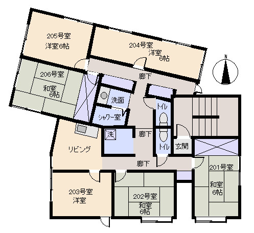 来の宮旭マンションの間取り