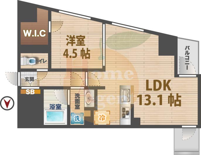 【間取り】 | レジディア高円寺 | 1LDKのお部屋です。