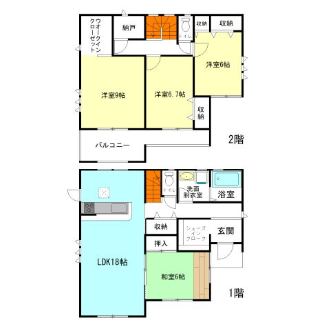 【間取り】 | リーブルガーデン.S高崎市金古町第5ー① | 全居室南向き！ウォークインクローゼット＋納戸付き！