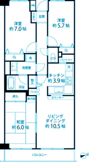 【間取り】 | T’s garden横浜岸根公園