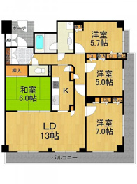 イトーピア苦楽園樋之池町の間取り