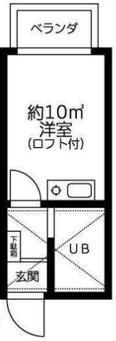 第１４紀州ハイツの間取り|◆1号室は西側に出窓有◆　使い方は色々！ロフト付★