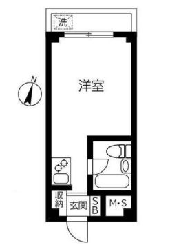 レスポワール中馬込の間取り|ワンルーム
