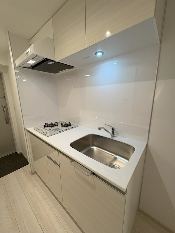 GENOVIA谷塚のキッチン|コンパクトなキッチンで掃除もラクラク