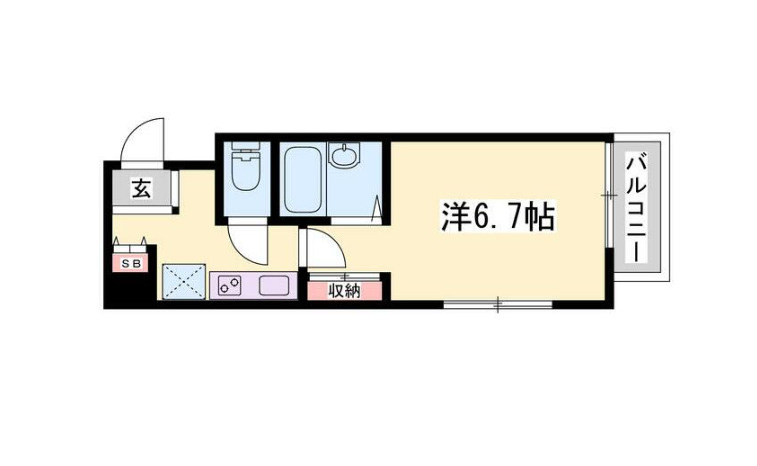 ジュネス姫路Ⅱの間取り