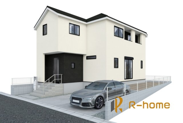 取手市新取手2丁目第1期　新築戸建て　1号棟の外観パース|2026年6月完成予定！近隣の同仕様完成物件をご見学いただけます♪