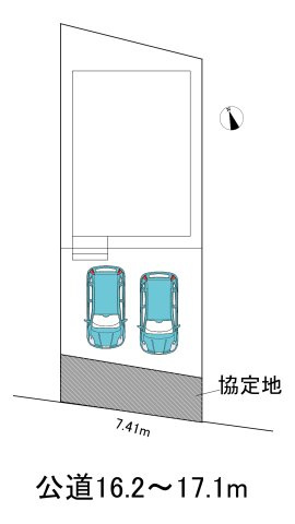 【同施工物件ご案内可能】愛知郡東郷町大字春木字白土　全1棟の区画図|全体区画数｜全1棟
◆駐車2台可能！(但し、車種による)
◆協定地によって駐車がしやすくなっております。
◎まずは、お気軽にお問い合わせください。現地を案内しながら周辺環境も見て頂けます。　　　　　　