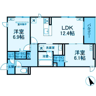 【間取り】 | D Paina 宿河原6 Ⅱ