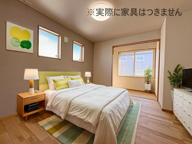 【エコnaホーム】　郡山市横塚6丁目　芳賀小・第四中の洋室|広々としておりご夫婦の主寝室としておすすめです！
