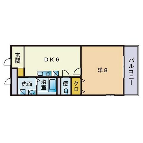 アンプルールべトン筑紫通りの間取り