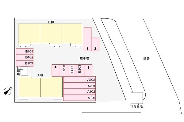 グレイスフルＢの駐車場