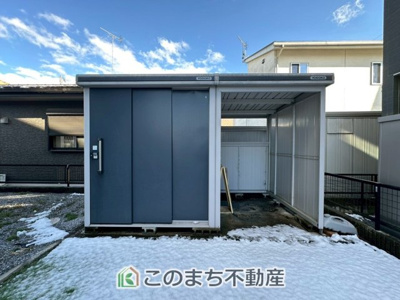 【設備】 | さくら市卯の里中古戸建 | お庭にはバイクや自転車も置ける大型の物置がございます☆