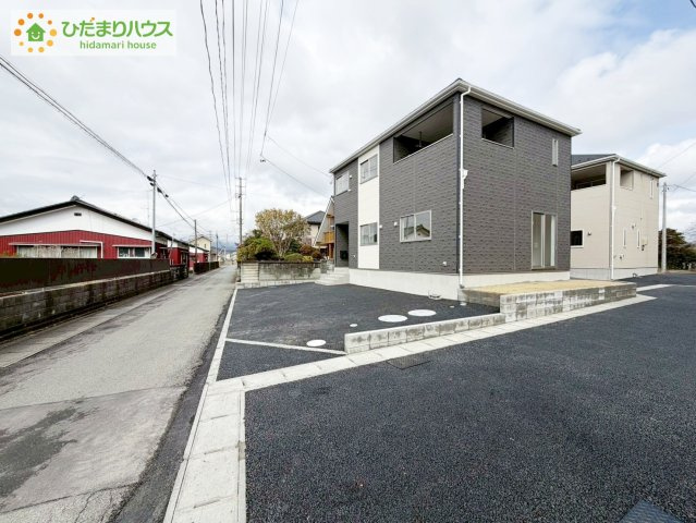 いわき市錦町第32　新築戸建　2号棟の前面道路含む現地写真|是非一度、ご家族そろってご内覧ください♪