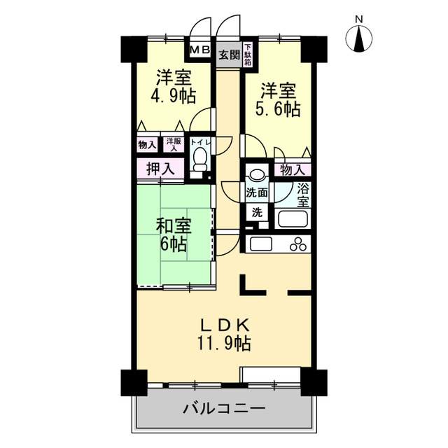 ダイアパレス宇品西の間取り
