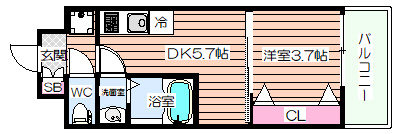 【間取り】 | アプリーレ阿波座南