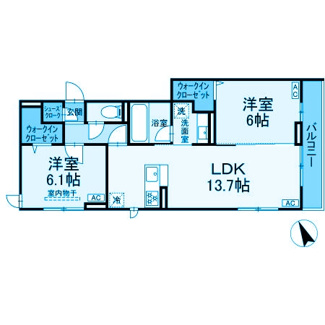 【間取り】 | D Paina 宿河原6 Ⅱ