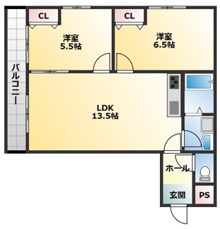【間取り】 | サンハイツ藤井寺