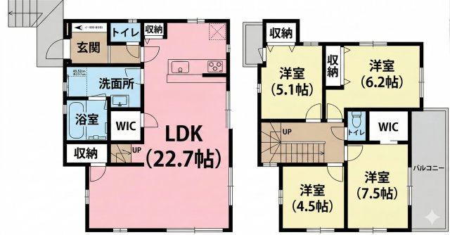 西区生松台3期 新築戸建　の間取り