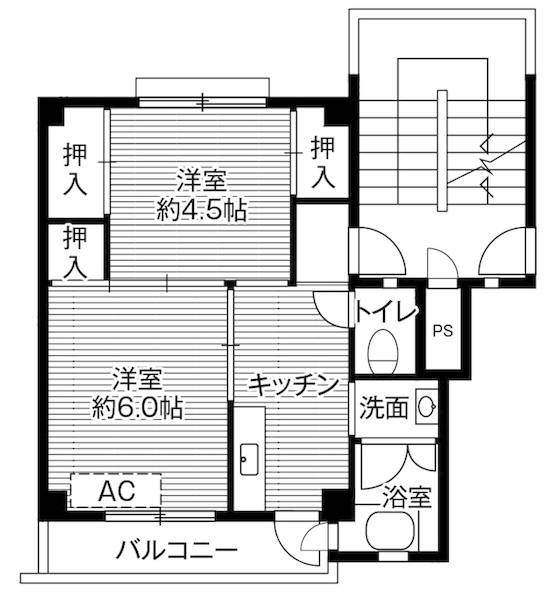 ビレッジハウス十王堂1号棟の間取り