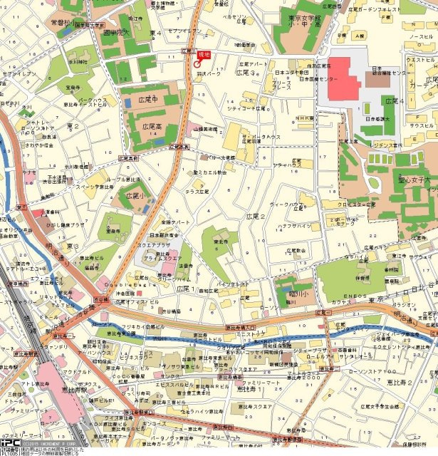 イトーピア広尾ヒルズクローチェの地図