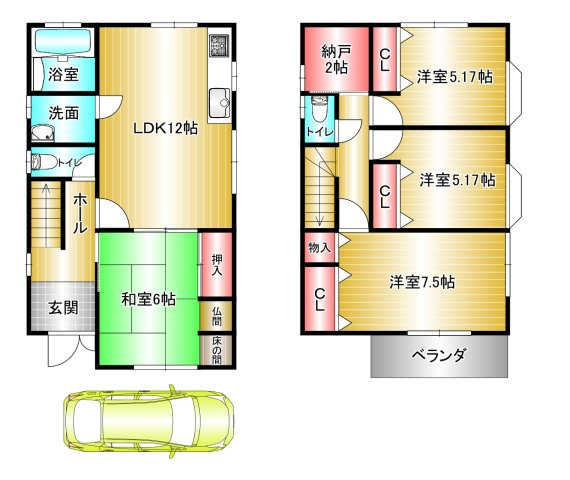 岩出市金屋の間取り