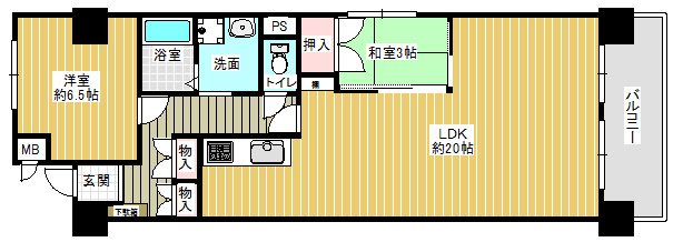 シャンボール第3新大阪の間取り