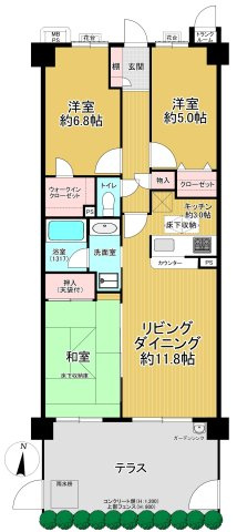 ライオンズガーデン戸田公園の間取り|間取図