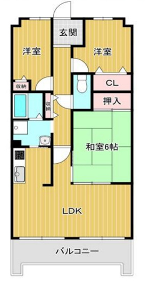 【間取り】 | グリーンコーポ平野