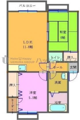 メゾン畑ヶ坂の間取り|間取り図