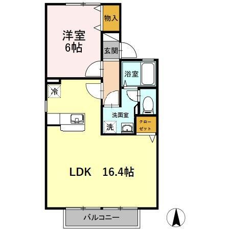 【間取り】 | セジュールたさきA・B　A