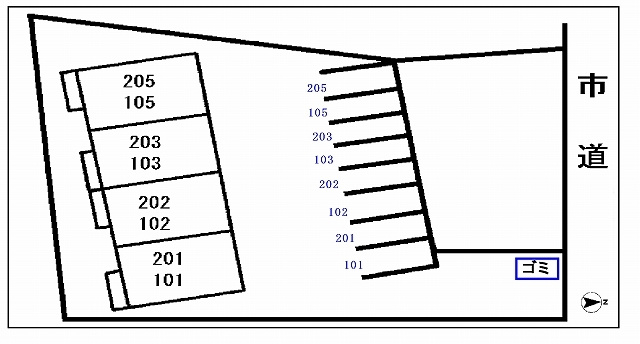 サンクレストの駐車場