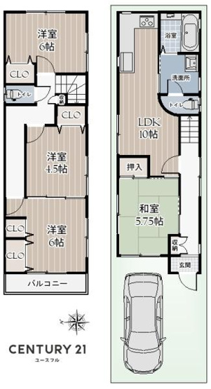【間取り】 | 専有面積:81.63平米　間取り:4LDK！