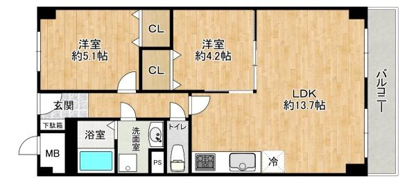 【間取り】 | メゾン舞子ショア―