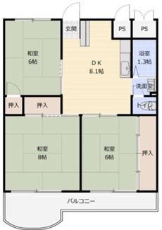 【間取り】 | 山科住宅D棟 | 間取図