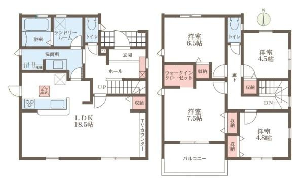 リーブルガーデン神殿町 ／新築一戸建の間取り