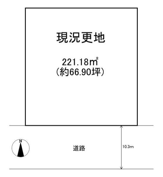 磯城郡田原本町阪手　建築条件なし土地の土地図
