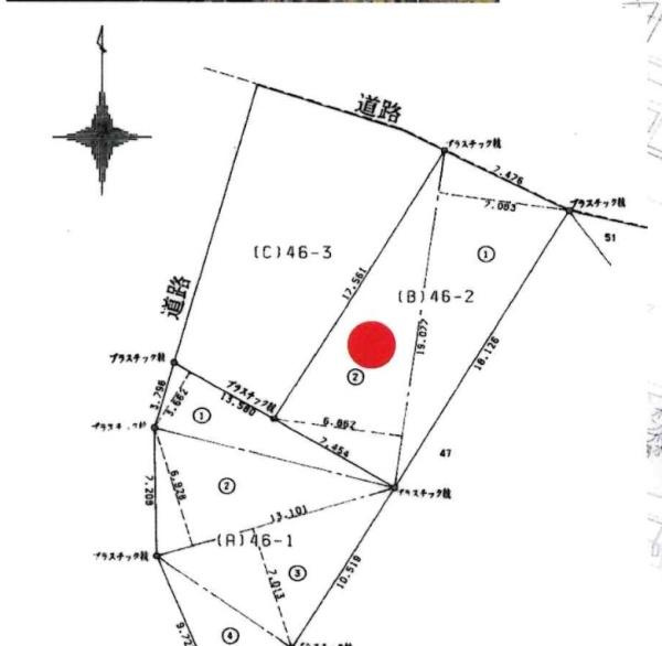 岡崎市福岡町字南御坊山の売地の区画図
