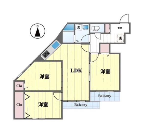 ワコー諏訪坂の間取り