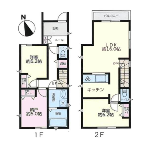 川崎市高津区東野川１丁目の中古一戸建の間取り