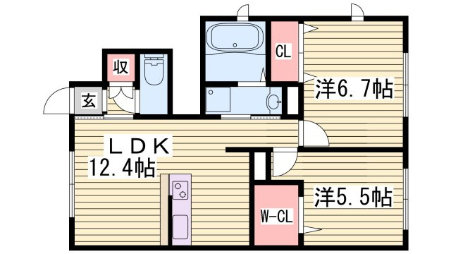 マノワール堂本IIの間取り
