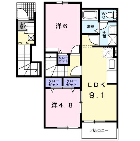 ザナドゥＢの間取り